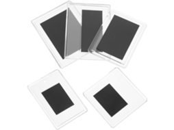 Conjunto 5 Porta Retratos Magnéticos Transparentes Pvc Tamanhos Variados Geladeira Acessórios Exibir Fotos GOKOCO