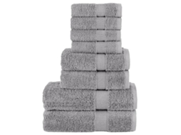Vidaxl 8pcs Conjunto Toalhas Banho Premium Solund 600 Gsm Cinza