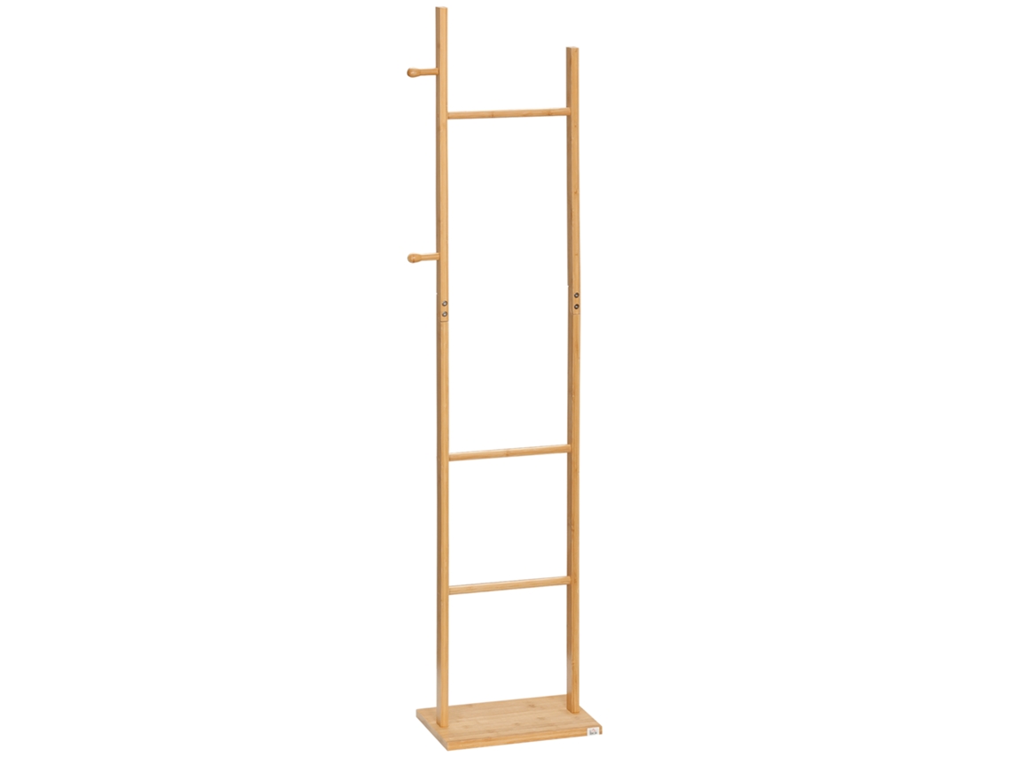 Cabide de Bambu, Estilo Moderno, com Ganchos e Barras para Entrada do Quarto do Corredor, 36x24x168 Cm Natural Ge
