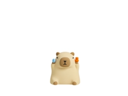 Abajur De Mesa Pequeno Em Formato Capivara, Silicone Macio, Recarregável, Com Luz Quente, Ideal Para Quartos Infantis E Decoração De Mesa Portátil