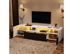 Rack 180x38x45 Led Alto Brilho 2 Gavetas 80" VOLTEDGE