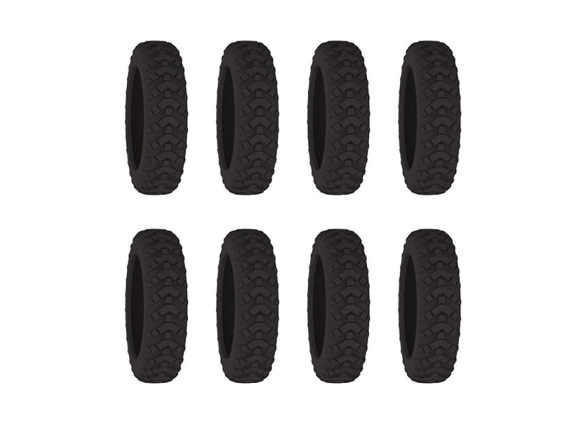 Protetor de Rodas AQUAFORGE para Mala de Viagem, conjunto com 8 peças, preto