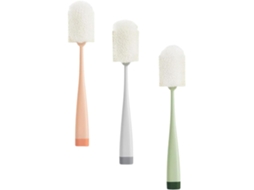Escova Para Garrafas Nolitoy Limpeza Rápida De Copos E, Com Esponja E Cabo Longo, Conjunto De 3 Peças, Ideal Para Uso
