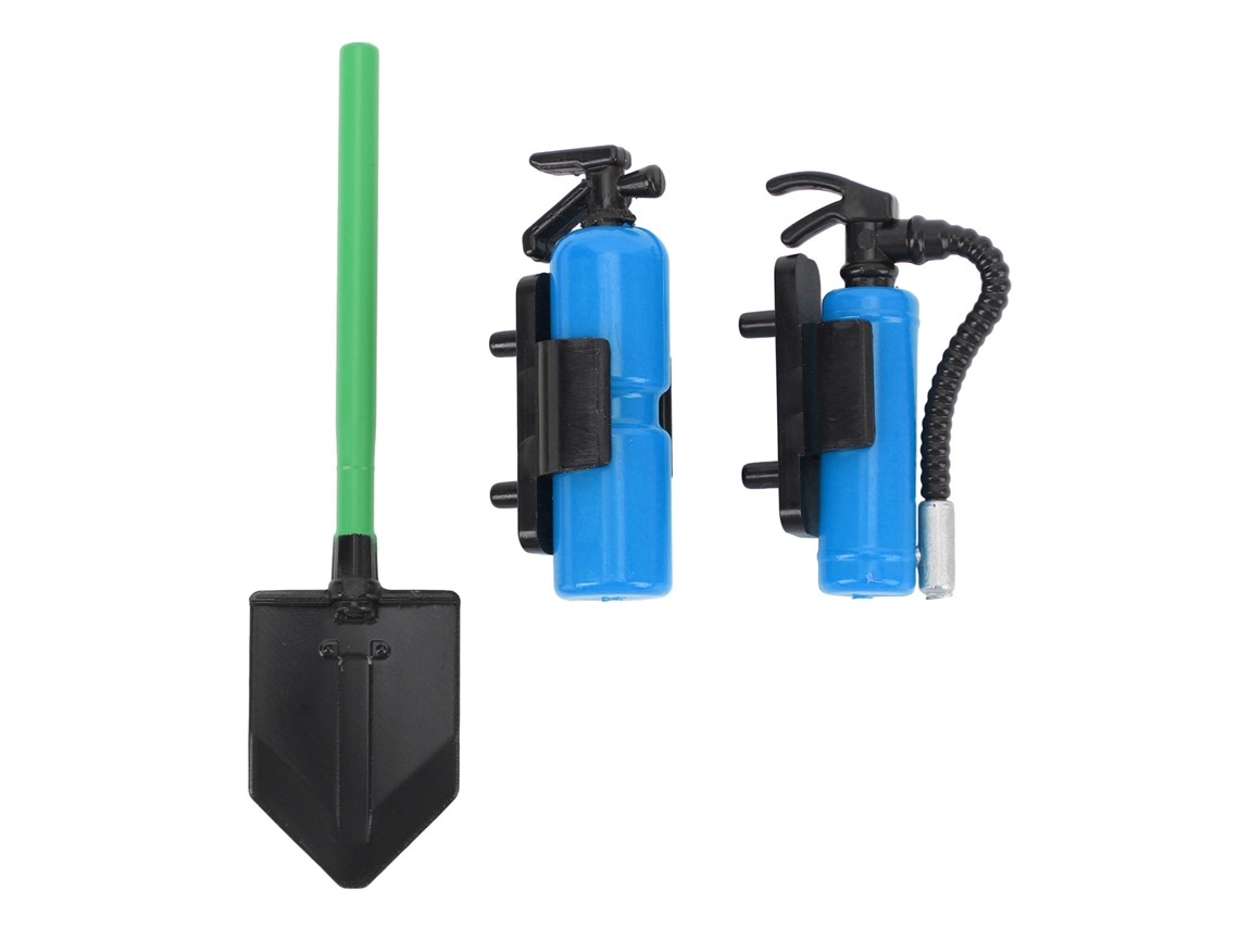 Mali extintor de Incêndio e Pá para Carro Rc Decoração Simulada Profissional Inovadora para Carro Rc 1/10 Azul