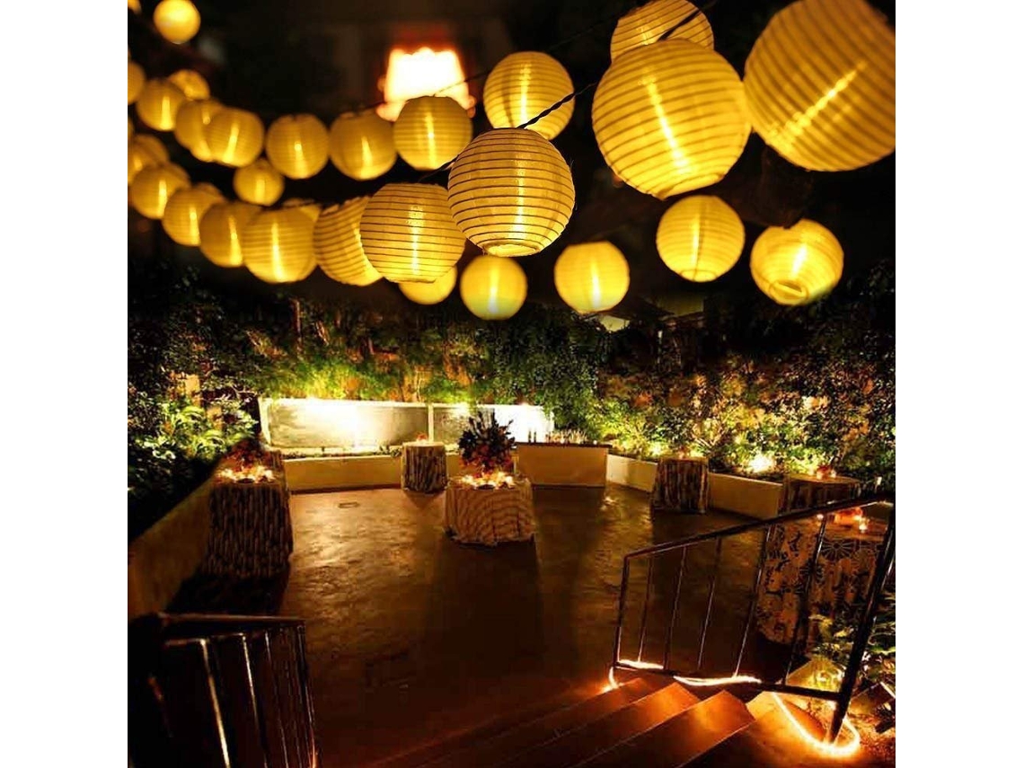 Cordão De Lanterna Solar Led, Luzes De Natal À Prova Dágua Para Áreas Externas, Estilo Chinês SUNNY SPACES