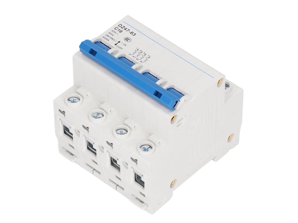 Disjuntor De Baixa Tensão 4p 16a Para Trilho Din Ac 400v Sunflare