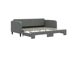 Daybed With Trundle, Daybeds With Trundles Vidaxl Cinzeto Tecido (90 X 200 Cm)