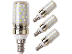 lâmpada Led Corn E14 12w Equivalente a 100w 1100lm Branco Frio 6000k Não Regulável Classe A++ (4 Pack)
