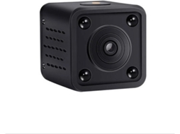 Mini câmera espiã portátil com Wi-Fi e aplicativo de detecção de movimento, ideal para escritório, apartamento, família, preto.