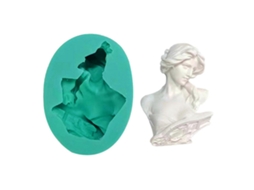 Molde De Silicone Flexível F1471ds3d Para Escultura De Retrato, Seguro Para Alimentos, Para Argila, Resina, Cerâmica, Doces, Fondant, Chocolate E Sabo