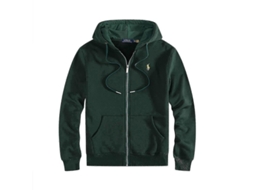 Jaqueta De Moletom Esportiva Com Capuz, Zíper, Algodão 96%+, Plus Size, Cores Variadas Para Adultos Masculinos Suéter Verde Escuro