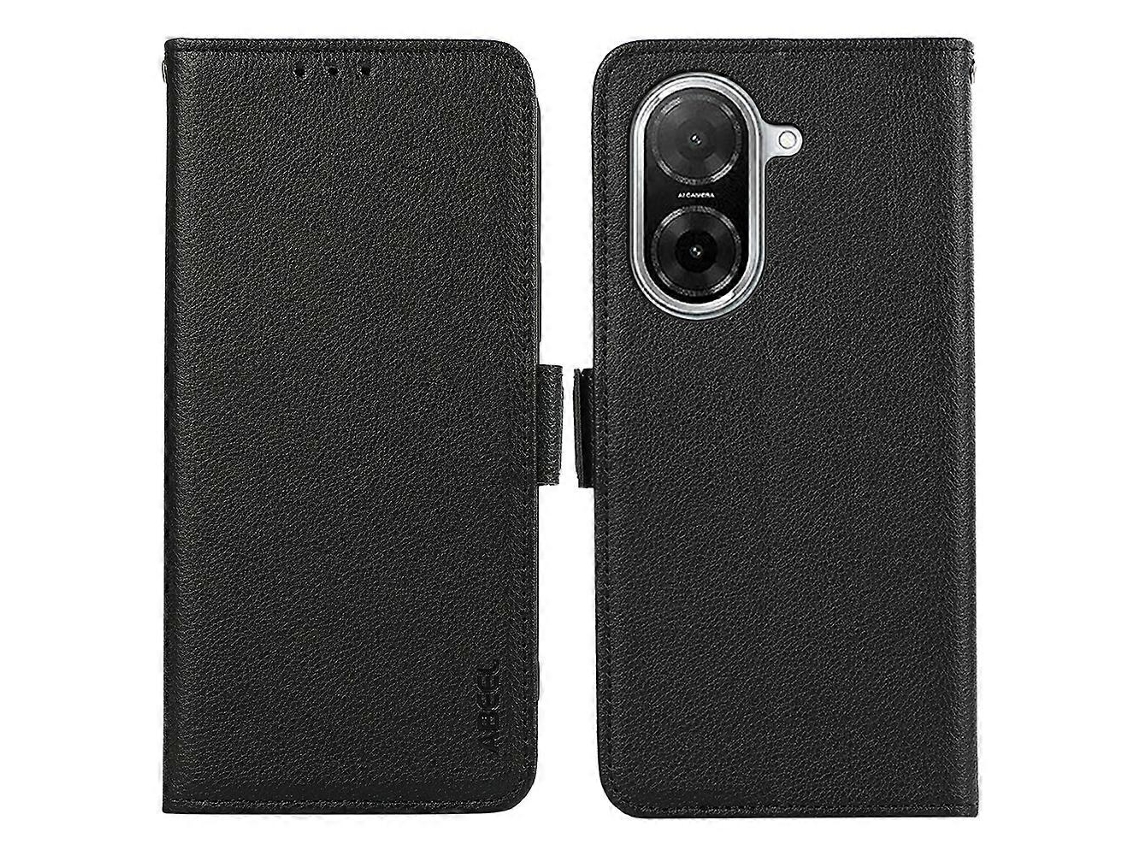Capa Tkdaddy Abeel Para Xiaomi Poco C71 4g / Redmi A5 4g (171,777,88,3 Mm) Com Textura De Lichia E Bloqueio Rfid, Preta
