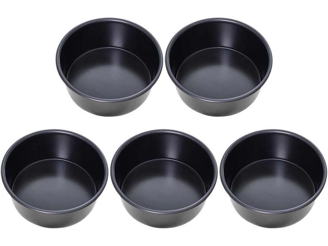 Conjunto de 5 formatos redondos para bolo em liga de alumínio