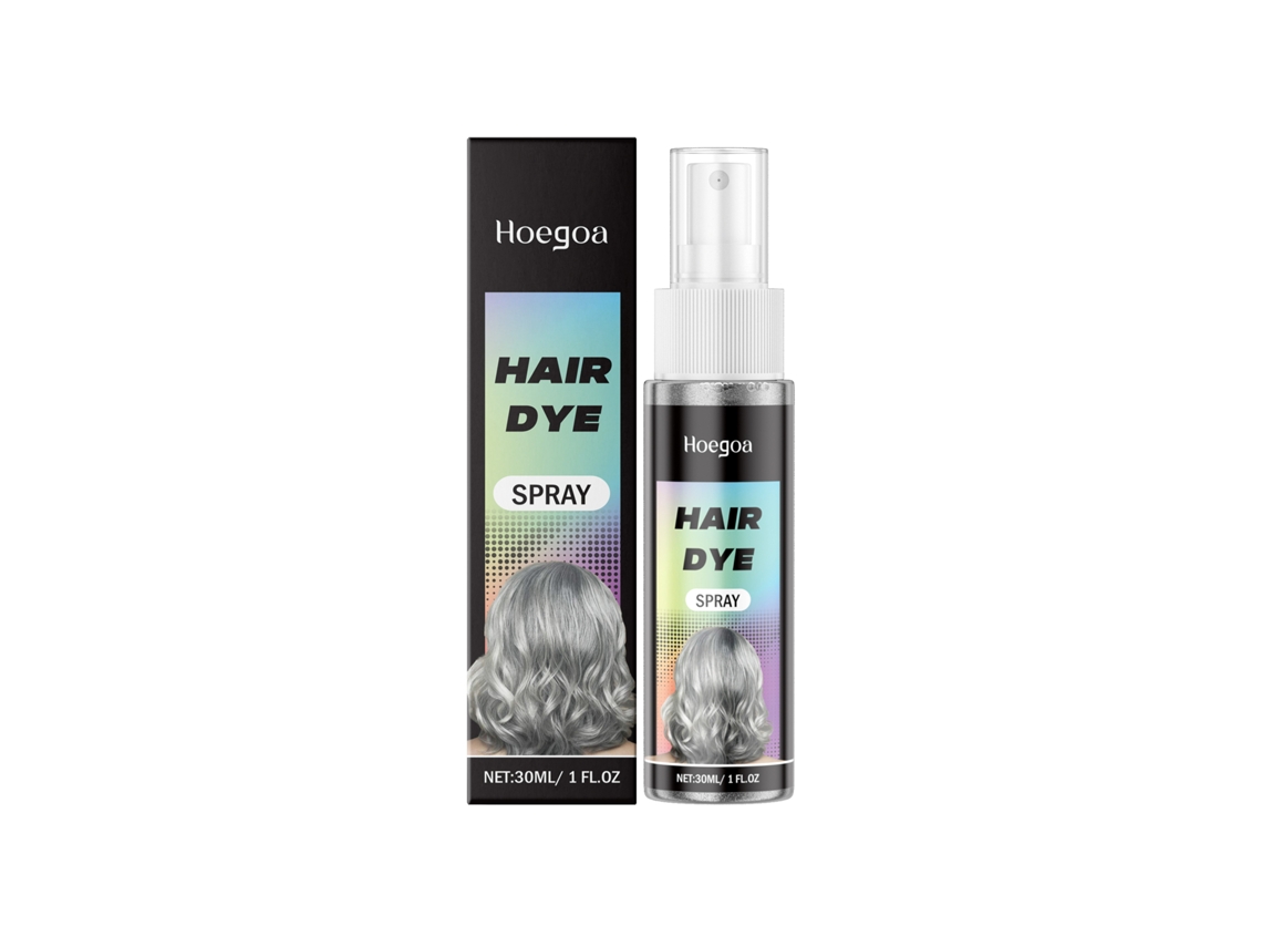 Spray Temporário de Cor para Cabelo Cinza
