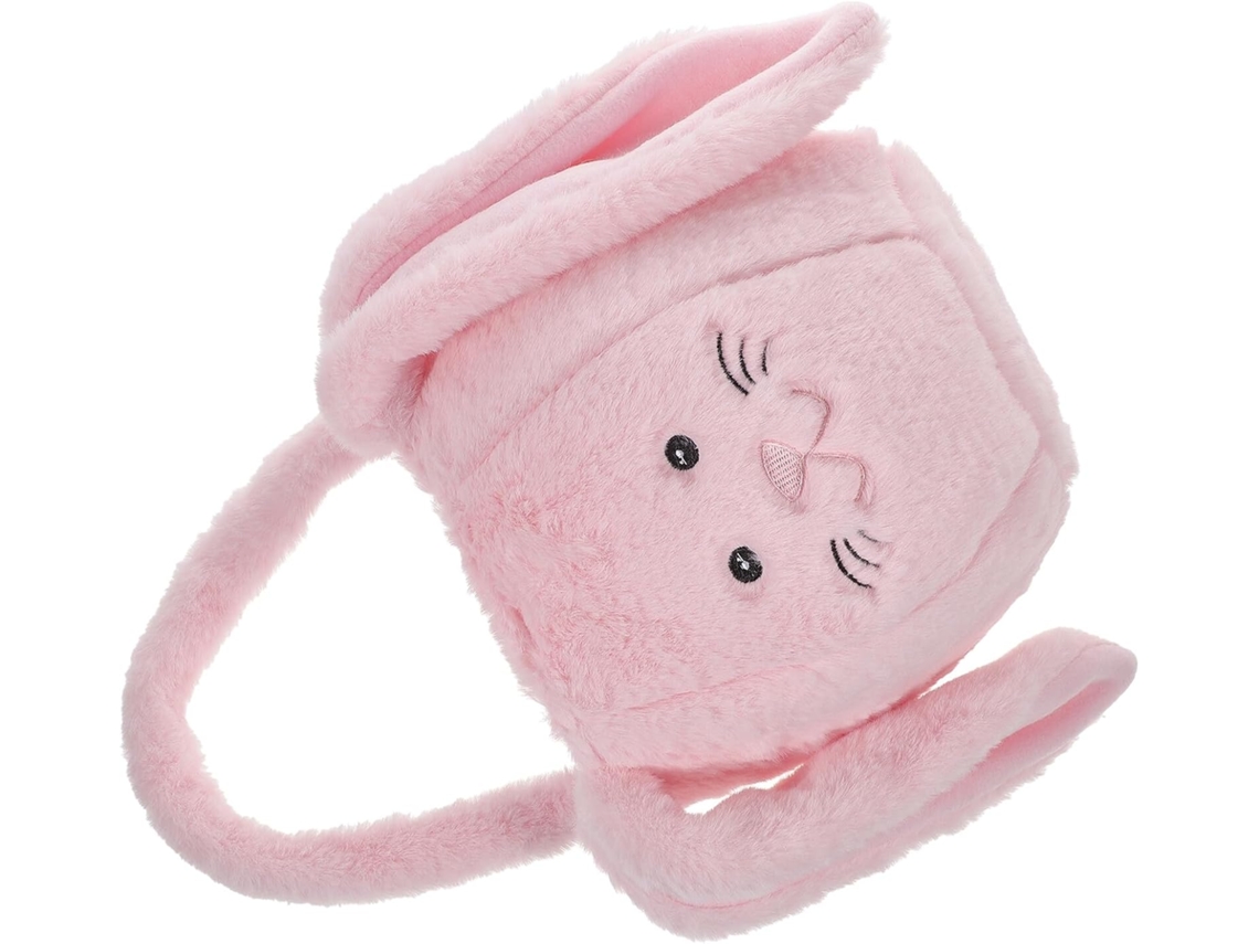 Sacola De Tecido Rosa Reutilizável Em Formato