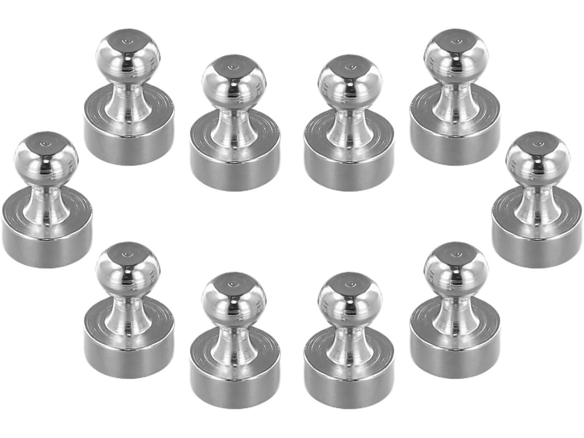 Ganchos cônicos resistentes, N48, da Terras Raras, para quadros de avisos e organização de armários metálicos.