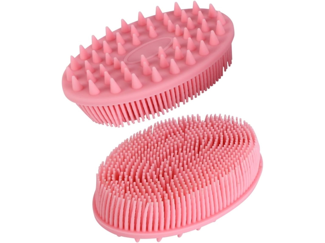Conjunto De 2 Escovas Silicone Vicasky Para Banho, Portáteis E Massageadoras, Macias E Flexíveis
