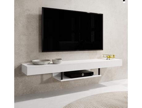Móvel Para Tv Anabel Em Branco Elegante E Funcional Domensino