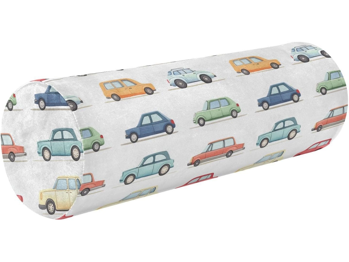 Almofada Cilíndrica Redonda da Coleção de Carros Desenho Animado Frodotgv Suporte Ergonômico Fácil Limpar