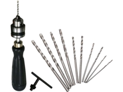 Furadeira Manual Com Mandril Sem Chave De 0,6 A 6 Mm E Brocas
