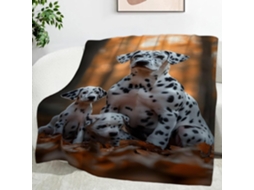 Manta Florestal para Cachorro Malhado 180x200 Cm Multifuncional Macia de Flanela Aconchegante Cama Escritório
