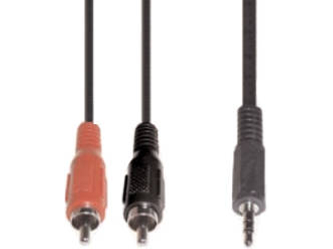 Cabo de Áudio E+P (RCA - Jack 3.5mm - 10 m - Preto)