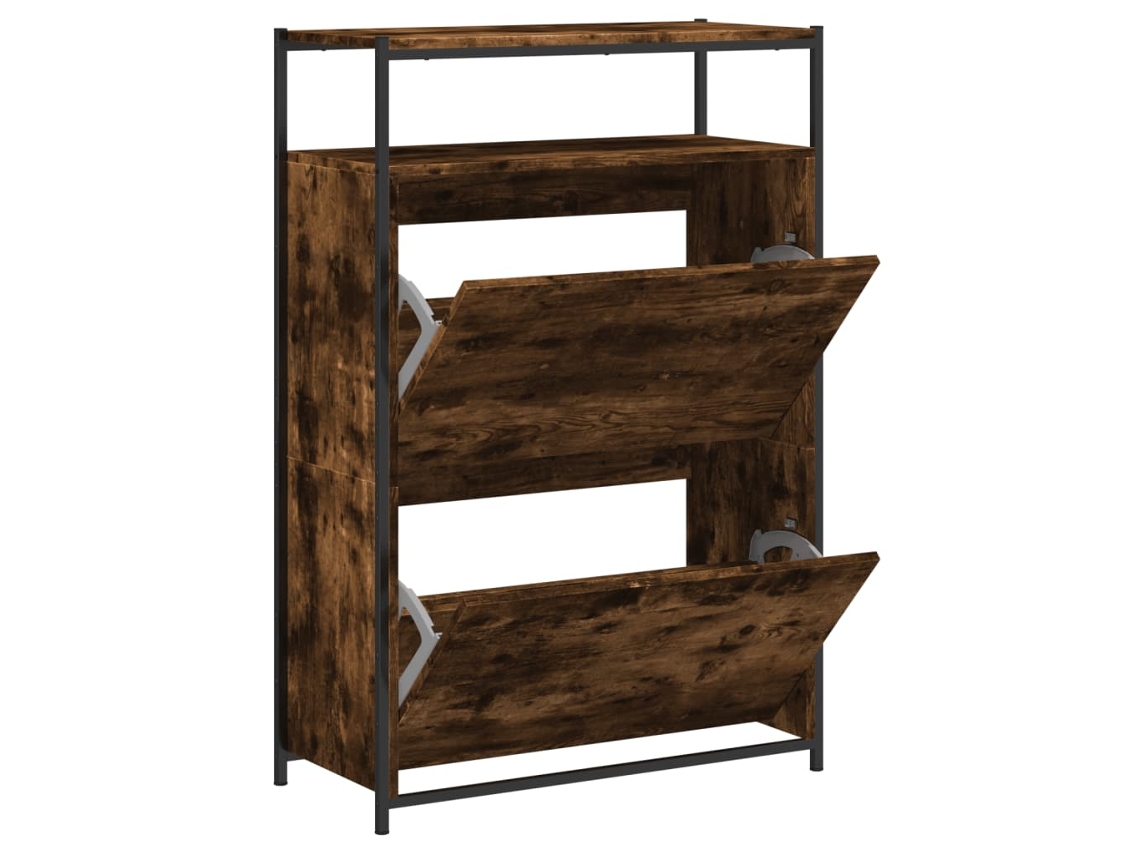 Shoe Cabinet, Shoe Cabinets Vidaxl Marrom Madeira Processada (n/a)