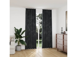 Vidaxl Cortinas Blackout Com Ganchos 2 Pcs 140x245 Cm Veludo Antracite