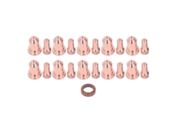 Conjunto De 21 Bicos De Eletrodo Laxiscreed Para Corte Plasma Com Bicos De Latão 1,3 Mm Compatível Com Pt80
