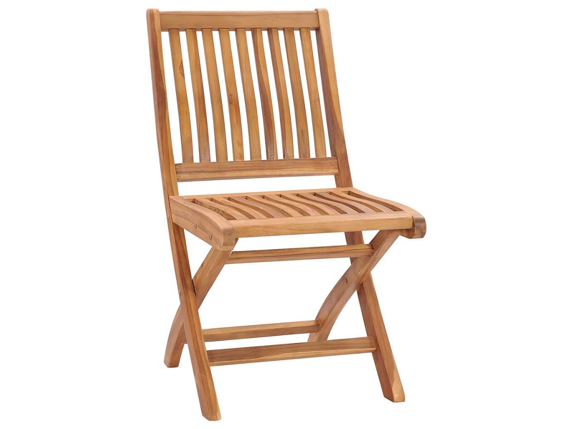 Conjunto de 6 Cadeiras de Jardim Dobráveis Madeira de Teca Maciça MAISON EXCLUSIVE (6 pcs)