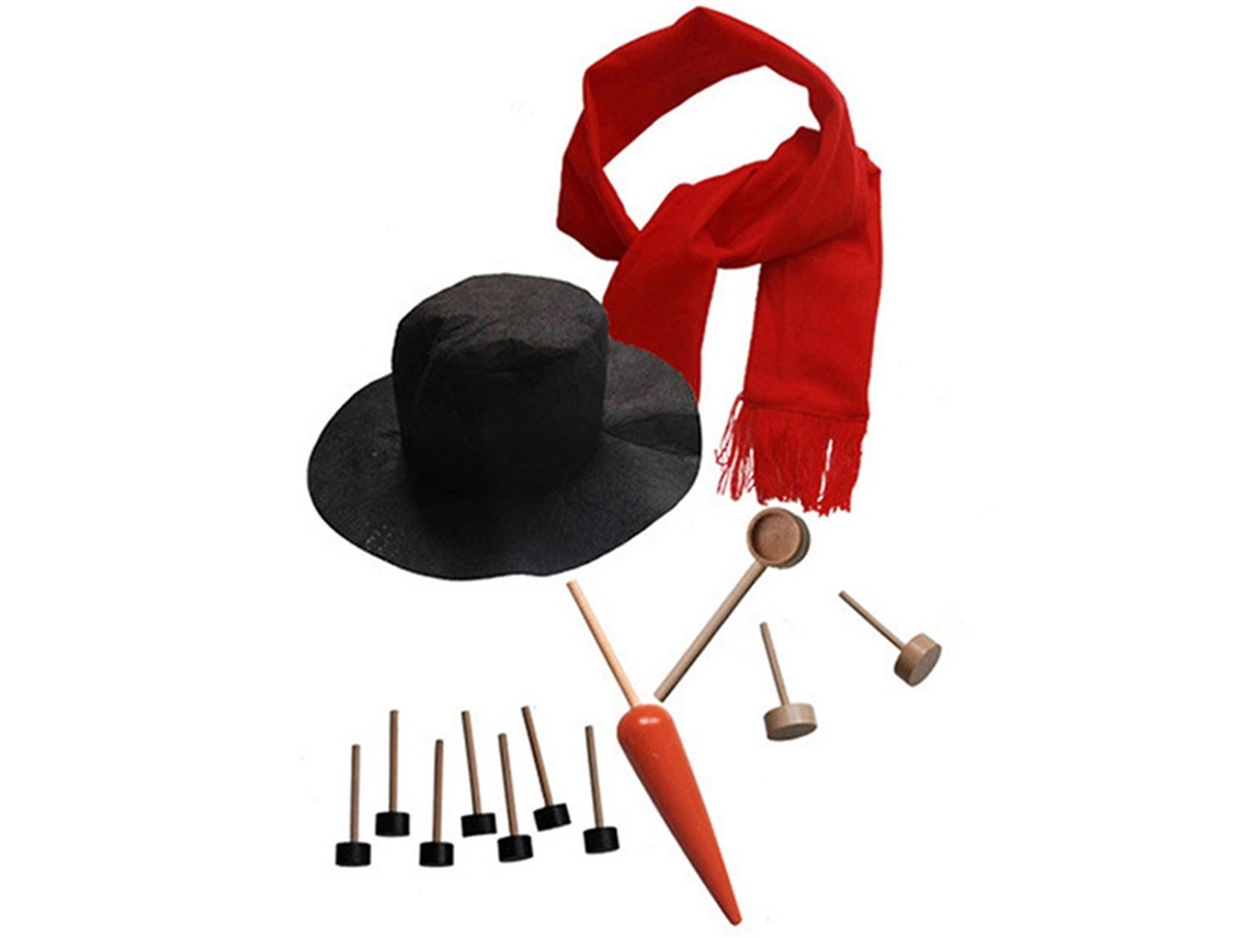 Kit Para Boneco De Neve Com Chapéu, Cachecol E Nariz De Cenoura