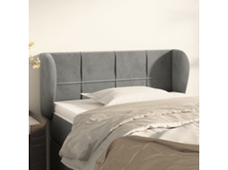 Vidaxl Cabeceira De Cama C/ Abas Veludo 83x23x78/88 Cm Cinzento-claro