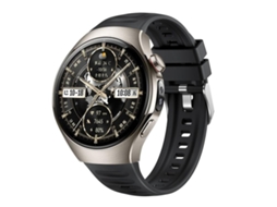 Bracelete para Huawei Watch 5 Silicone Corrugado com Fivela de Aço Prate Preta XIAOMOYU (46mm)