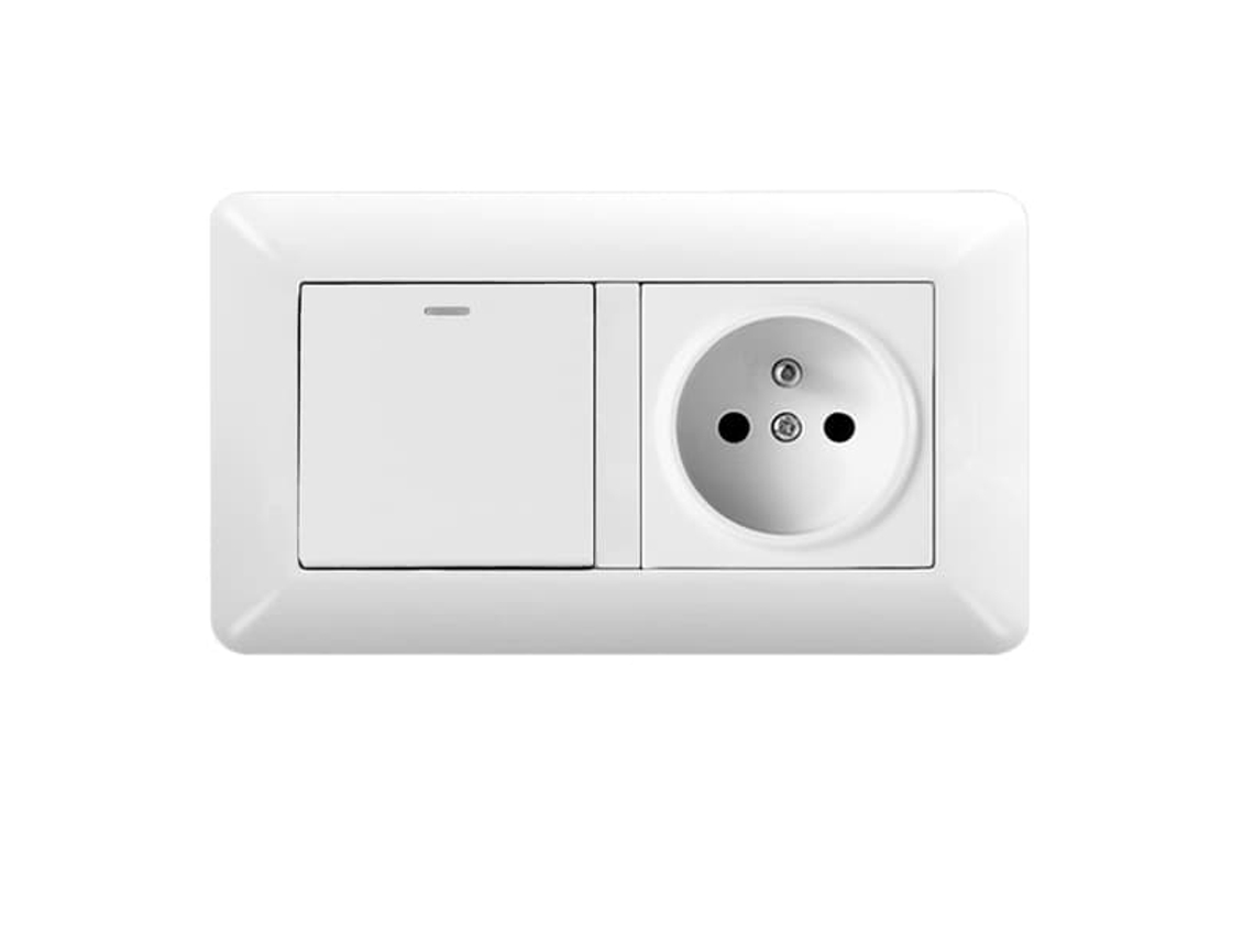 Kit Completo Para Reforma: Tomada Dupla De Parede 1/2" Com, Conjunto De 1 Unidades, 1/2 Polegadas, Cor Branco