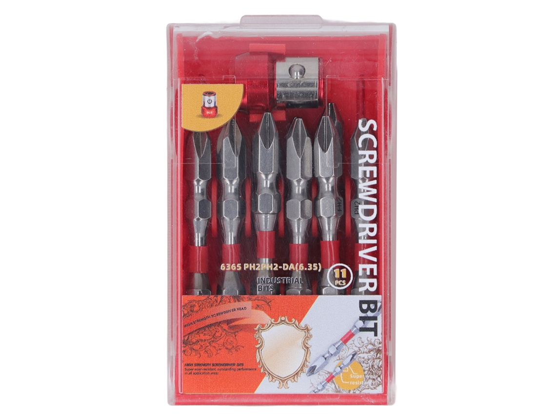 Kit De Brocas De Cruz Magnéticas De Acero Aleado Resistente À Corrosão E Ao Desgaste Para Parafusadeiras Elétricas 1/4in 65mm