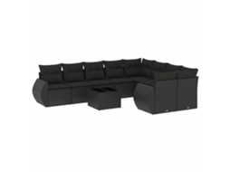 Garden Sofa Set, Garden Sofa Sets Vidaxl Preto Rattan / Vime (n/a)