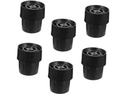 Galpada Conjunto De 6 Peças Protetores Antiderrapantes Látex Preto, Ideais Para Pés De Trampolins E Móveis, Perfeitos