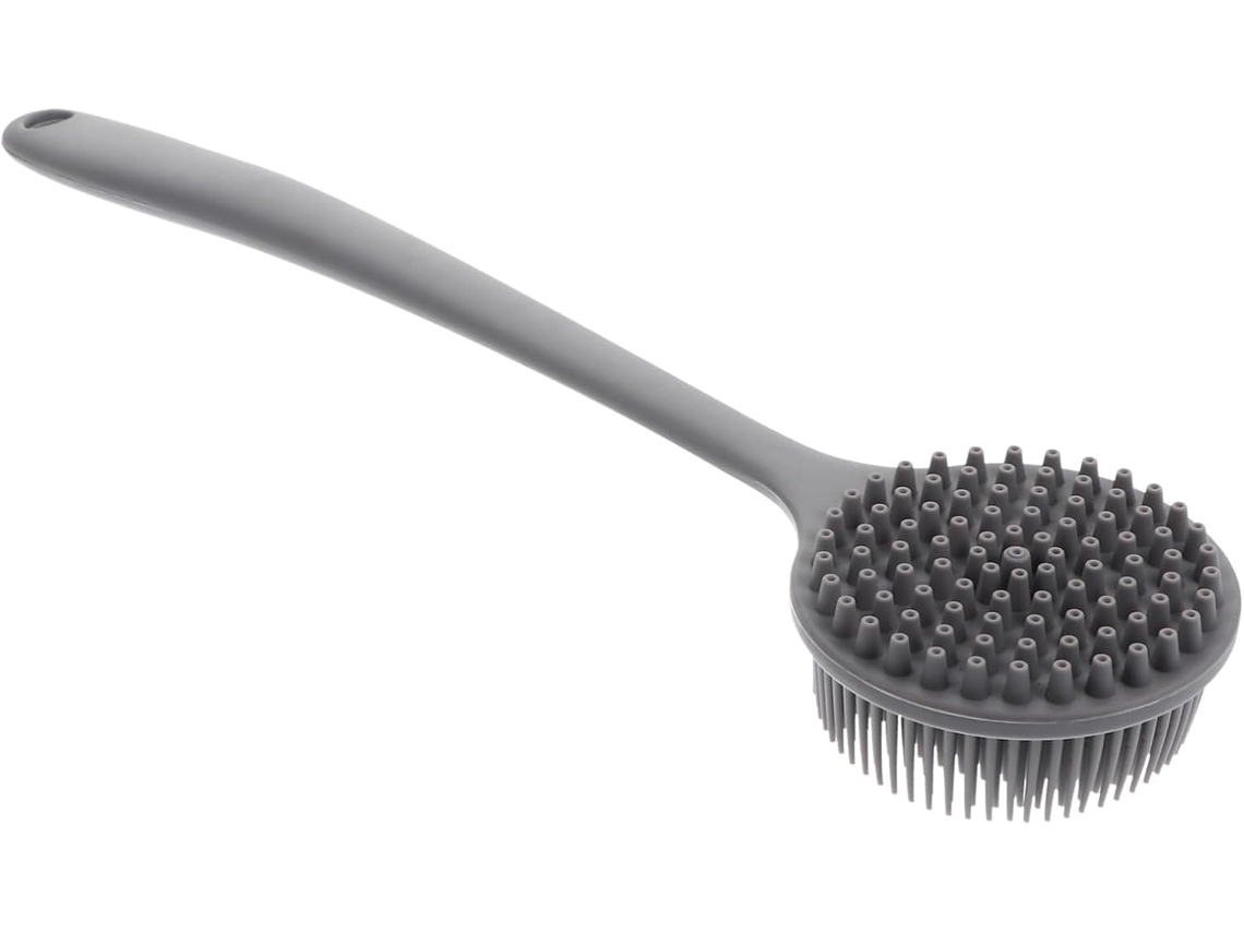 Escova De Banho Healifty, Escova De Massagem Corporal Para Banho, Cabo Longo, Escova Esfoliante De Silicone, Promove