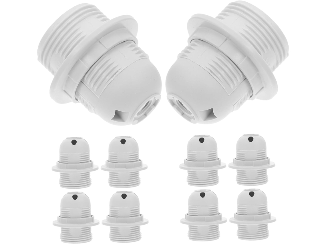 Conjunto De 10 Suportes Para Lâmpadas De Teto Com Base Rosqueada Ajustável.