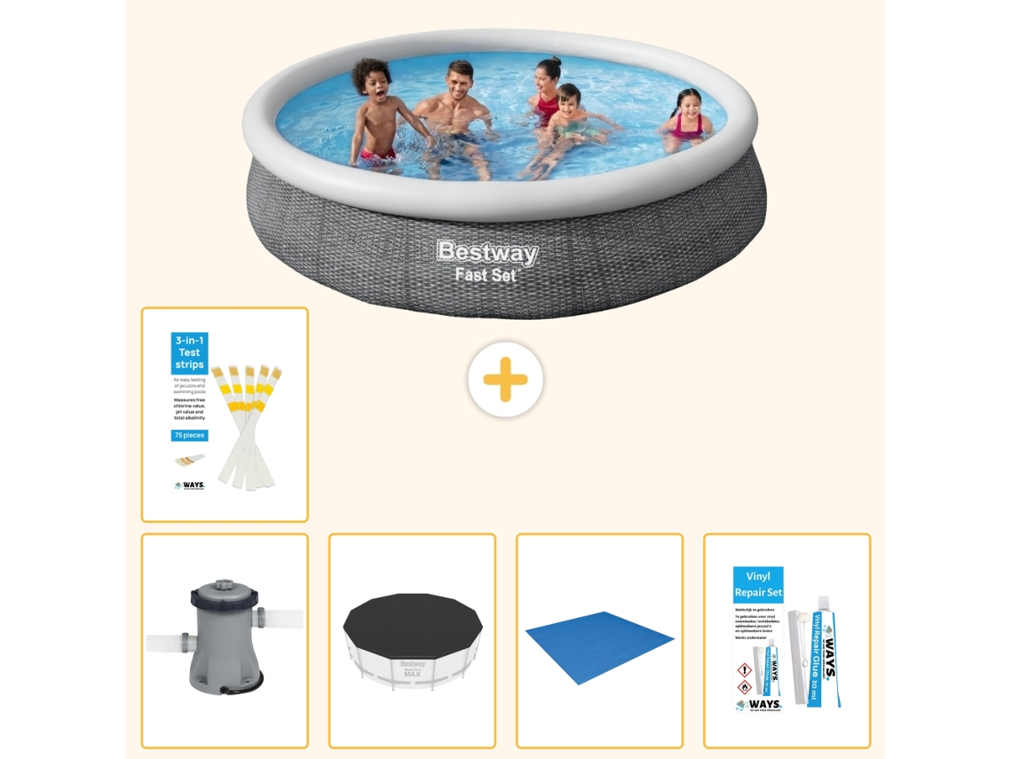 Bestway Piscina Bestway Fast Set Redonda - 366x76 Cm - 6-peças S22666