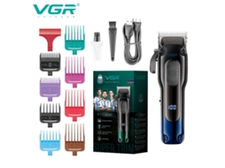 Máquina de Cortar Cabelo Elétrica com Corte Espiral e Visor Digital Lcd MDUG (azul)