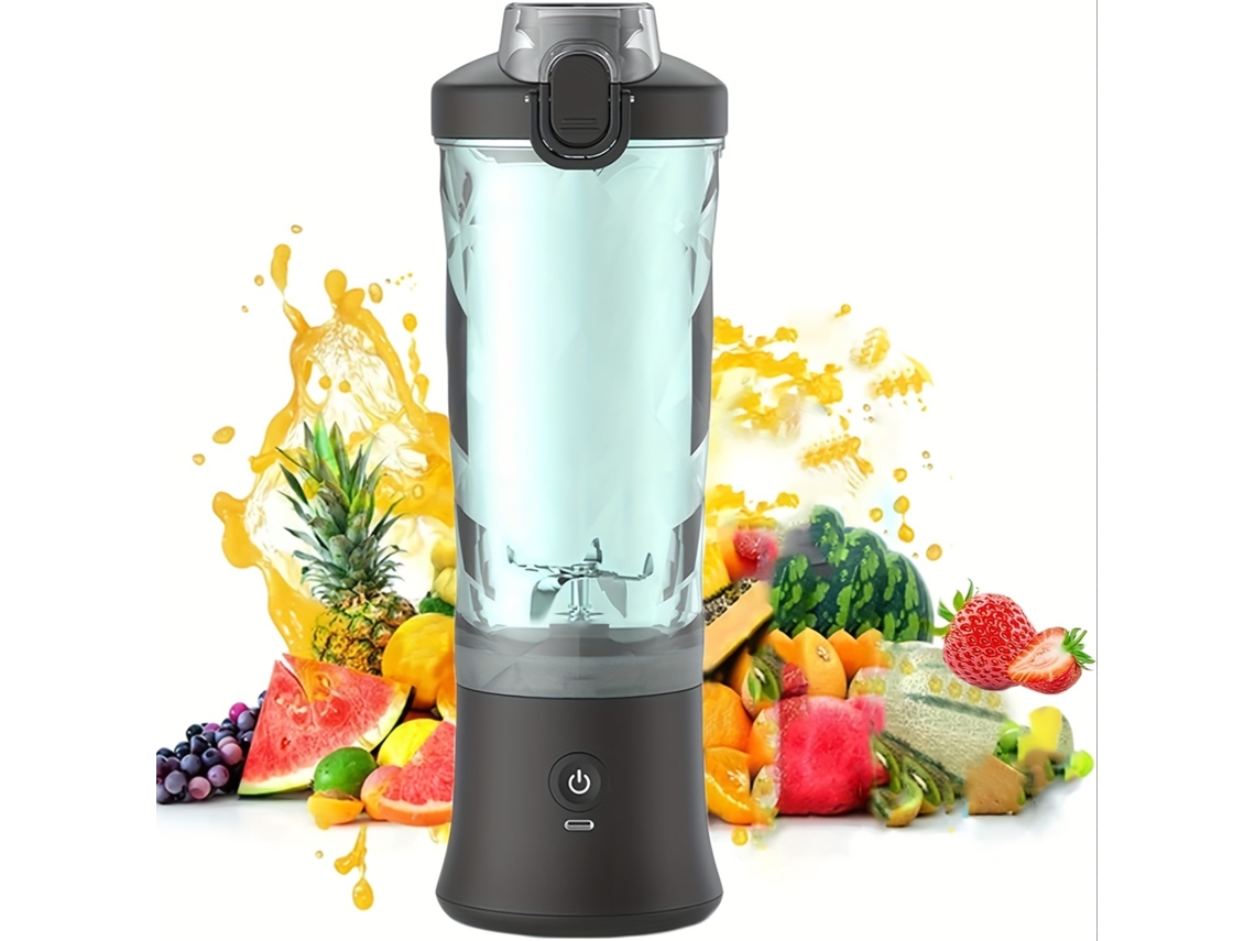 Liquidificador e Espremedor 2 em 1, USB, 6 Lâminas, STELASPLEN