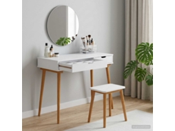 Vidaxl Mesa De Vestir Fauske Branco 100 X 50 X 78 Cm