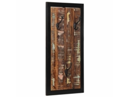 Vidaxl Cabide Multicor 40x2x80 Cm Madeira Maciça Recuperada