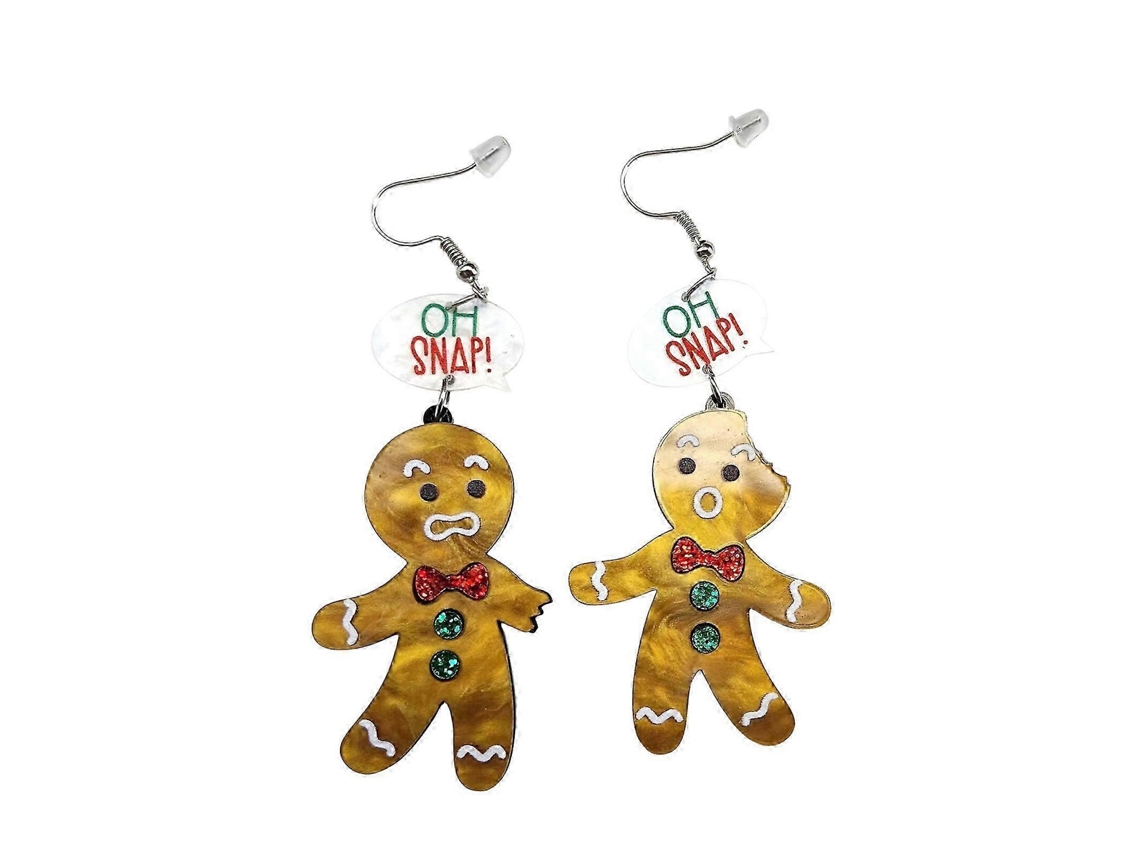 Brincos, Boneco De Gengibre, Acrílico, Natal, Presente