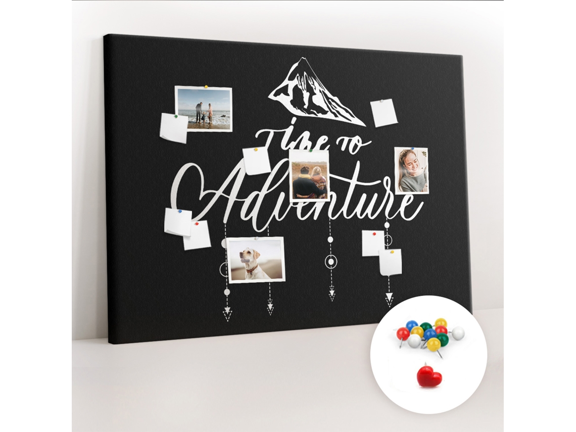 Painel De Cortiça Para Parede Citação De Viagem Para O Corredor Espelharte (140x100 Cm)