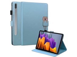 Capa De Couro Compatível Com Samsung Galaxy Tab S8, Com Suporte E Compartimentos Para Cartões.