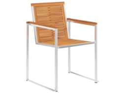 Maison Exclusive - Cadeiras De Jardim 8 Pcs Madeira Acácia Maciça E Aço Inoxidável