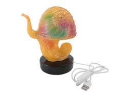 Lâmpada de Mesa Caracol de Resina Pintada À Mão com Luz Quente Usb 5v | S/MARCA