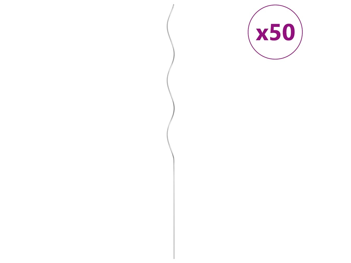 Vidaxl Suportes Para Plantas Em Espiral 50 Pcs 110 Cm Aço Galvanizado